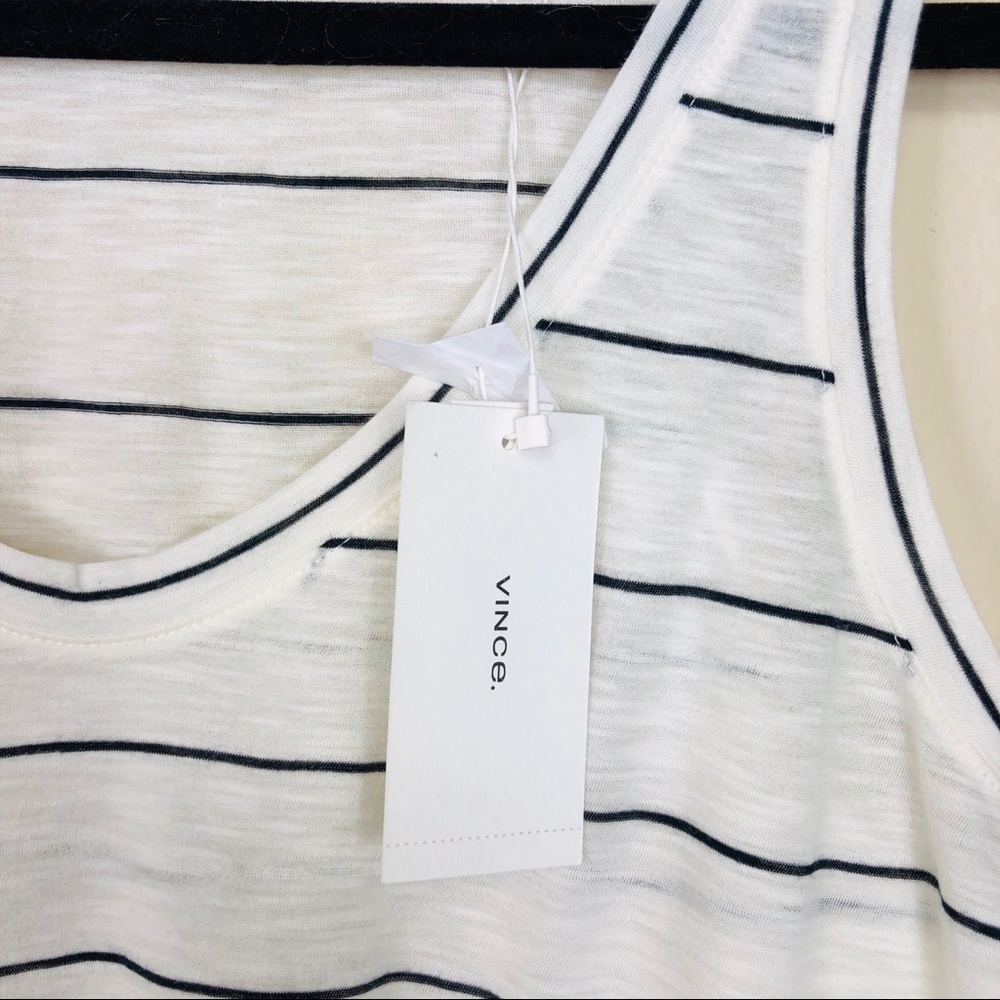Vince Skinny Stripe Tank Top M NWT - Picture 4 of 8